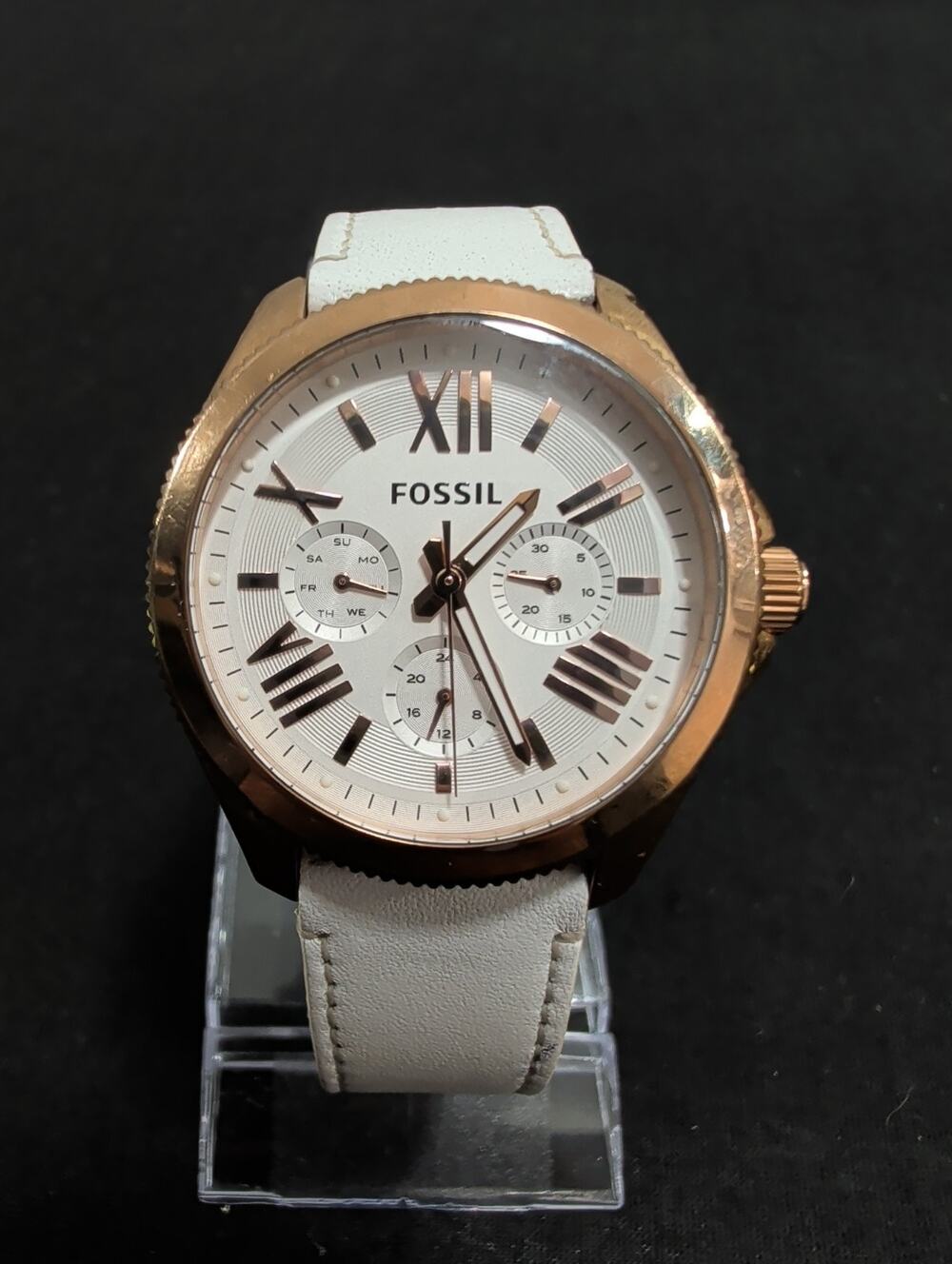 Women's Fossil Cecile AM4486 40mm Dial New Battery Runs Perfect 7.25" Wrist (E3)